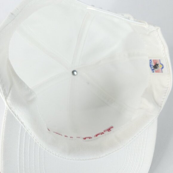 Toshiba Hat Cap Snap Back White Embroidered Promo Advertising Mens Made USA PC - Picture 6 of 8
